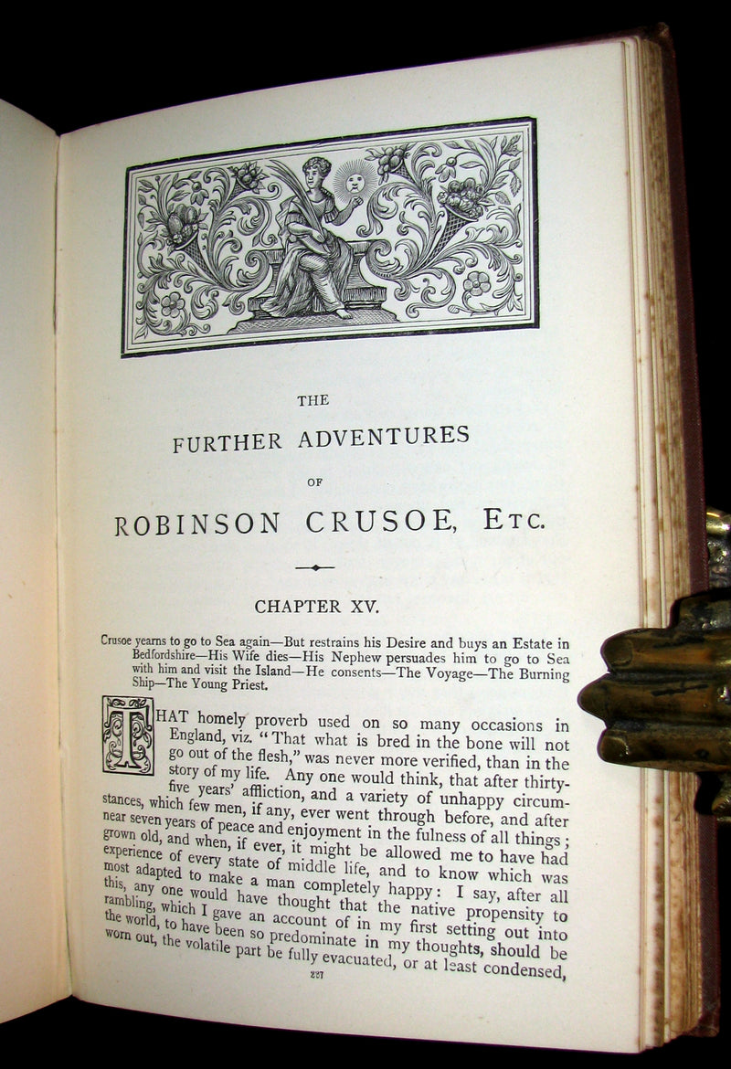 1895 Rare Book - THE LIFE & ADVENTURES OF ROBINSON CRUSOE.