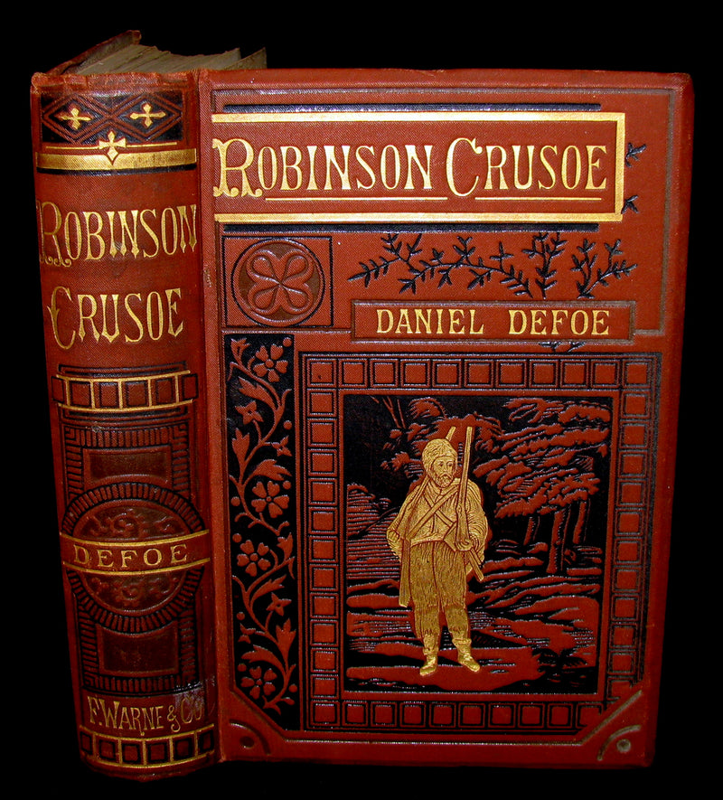 1895 Rare Book - THE LIFE & ADVENTURES OF ROBINSON CRUSOE.