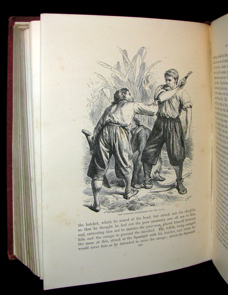1869 Rare Victorian Book - THE LIFE & ADVENTURES OF ROBINSON CRUSOE.