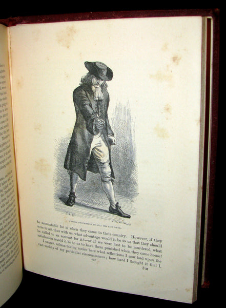 1869 Rare Victorian Book - THE LIFE & ADVENTURES OF ROBINSON CRUSOE.