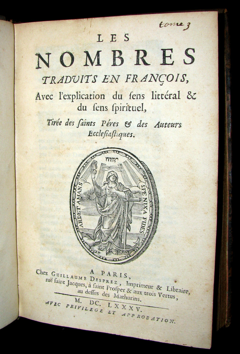 1685 Rare Latin French Bible - The Book of Numbers - Les NOMBRES by Le Maistre de Sacy