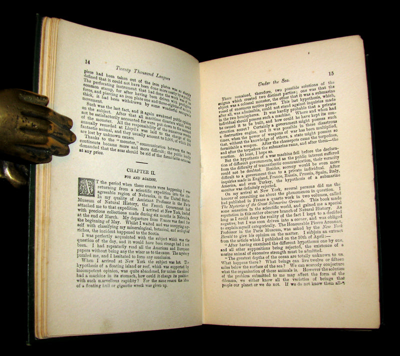 1900 Rare Victorian Book - Twenty Thousand Leagues Under the Sea by Jules Verne