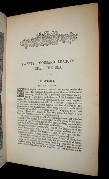 1900 Rare Victorian Book - Twenty Thousand Leagues Under the Sea by Jules Verne