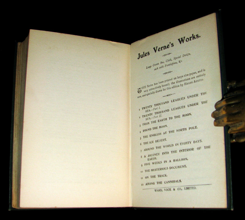 1900 Rare Victorian Book - Twenty Thousand Leagues Under the Sea by Jules Verne