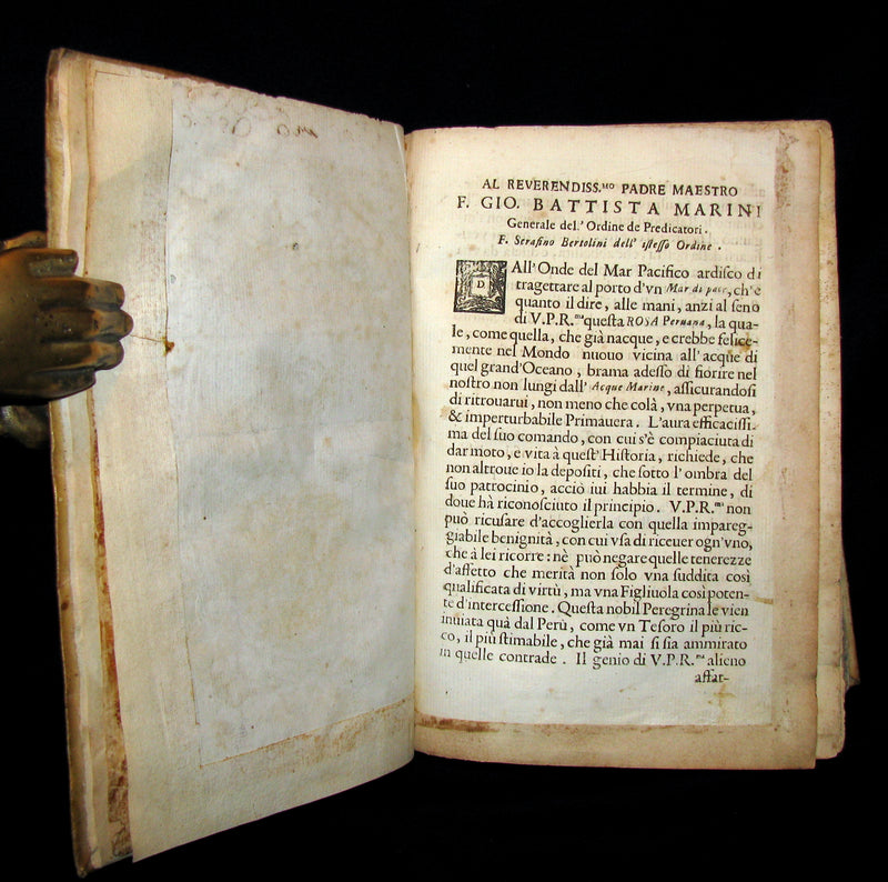 1666 Scarce Italian vellum Book - Life of Saint Rose of Lima, America's first Catholic Saint.
