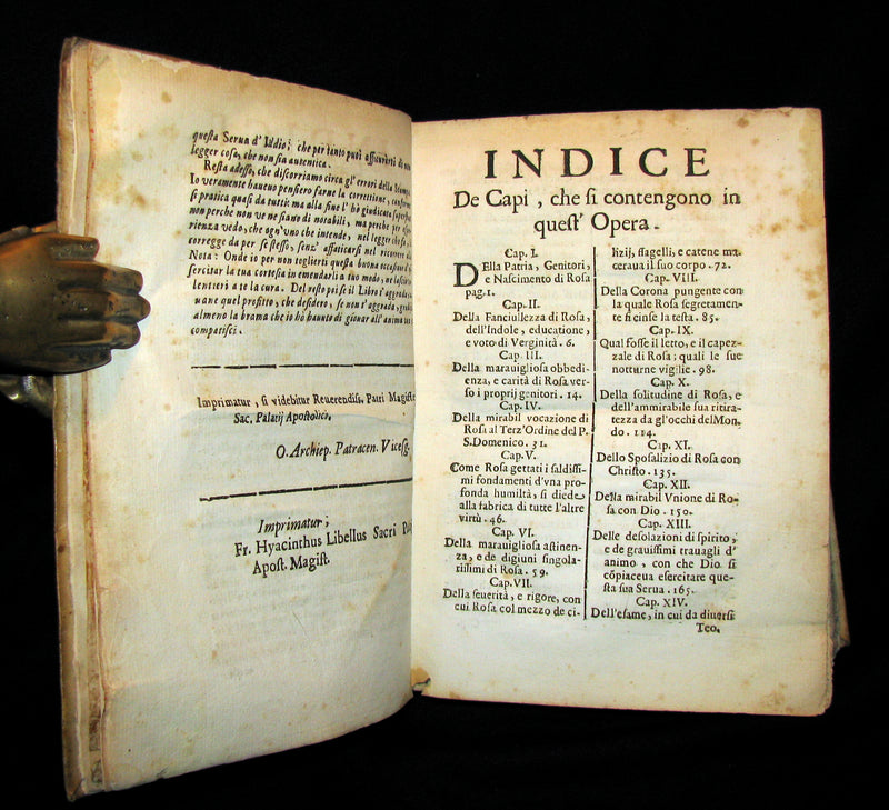 1666 Scarce Italian vellum Book - Life of Saint Rose of Lima, America's first Catholic Saint.