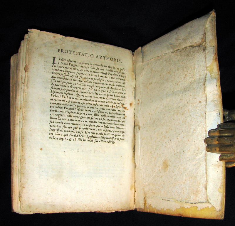 1666 Scarce Italian vellum Book - Life of Saint Rose of Lima, America's first Catholic Saint.