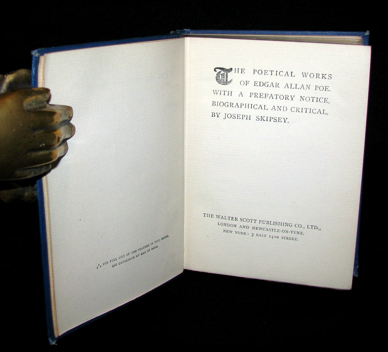 1885 Rare Victorian Book - The Poetical Works of EDGAR ALLAN POE.