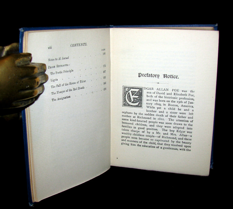 1885 Rare Victorian Book - The Poetical Works of EDGAR ALLAN POE.
