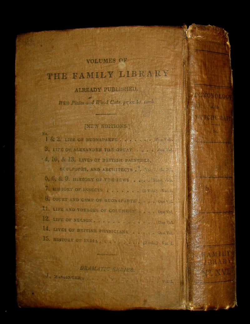 1830 Rare 1stEDITION in Original Binding - Letters on Demonology & Witchcraft - WITCHES & FAIRIES.