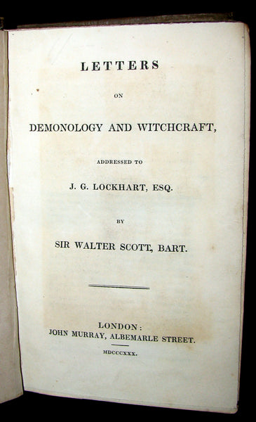 1830 Rare 1stEDITION in Original Binding - Letters on Demonology & Witchcraft - WITCHES & FAIRIES.