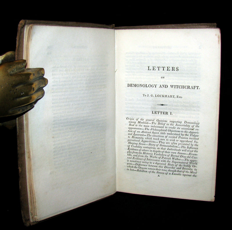 1830 Rare 1stEDITION in Original Binding - Letters on Demonology & Witchcraft - WITCHES & FAIRIES.