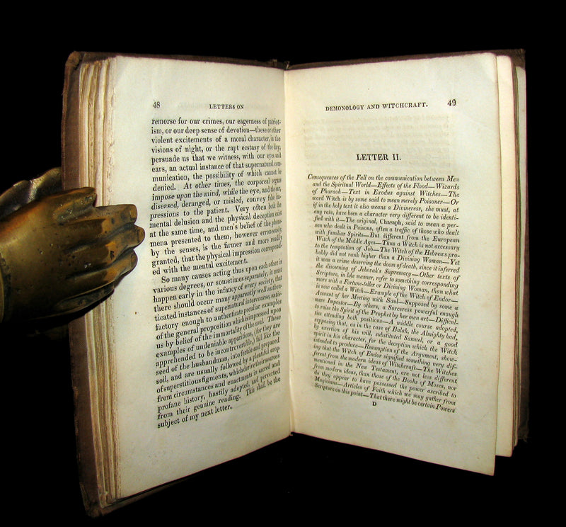 1830 Rare 1stEDITION in Original Binding - Letters on Demonology & Witchcraft - WITCHES & FAIRIES.