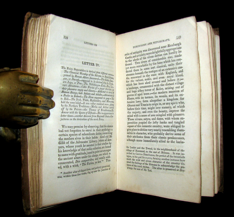 1830 Rare 1stEDITION in Original Binding - Letters on Demonology & Witchcraft - WITCHES & FAIRIES.
