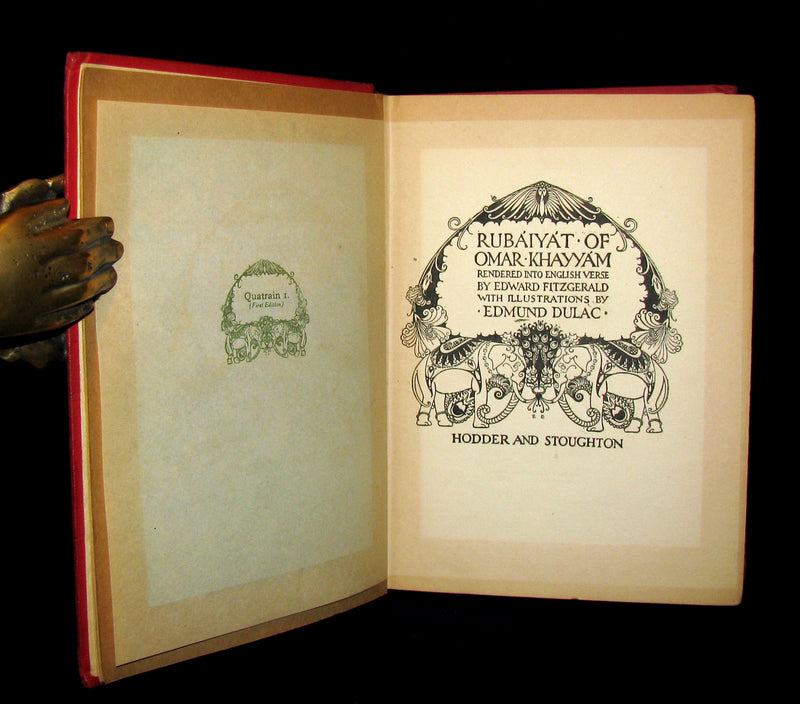1909 Rare Book - Rubaiyat of Omar Khayyam beautifully Illustrated By Edmund Dulac