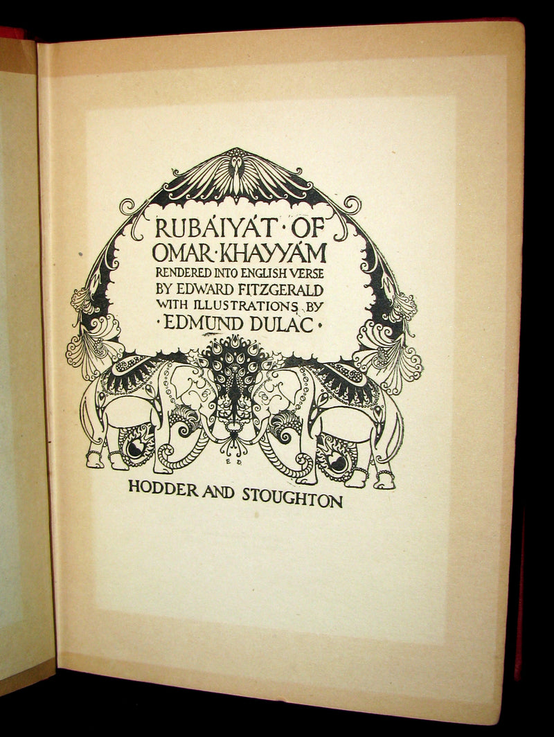 1909 Rare Book - Rubaiyat of Omar Khayyam beautifully Illustrated By Edmund Dulac
