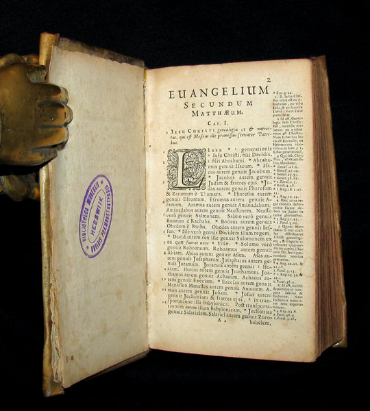 1633 Rare Latin vellum Book - Novum Jesu Christi Testamentum - New Testament - Bible