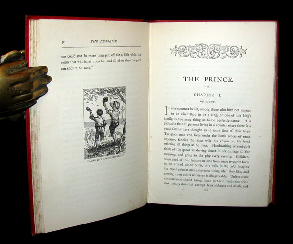 1885 Rare Victorian Book - The Peasant and the Prince by Harriet Martineau. Illustrated.
