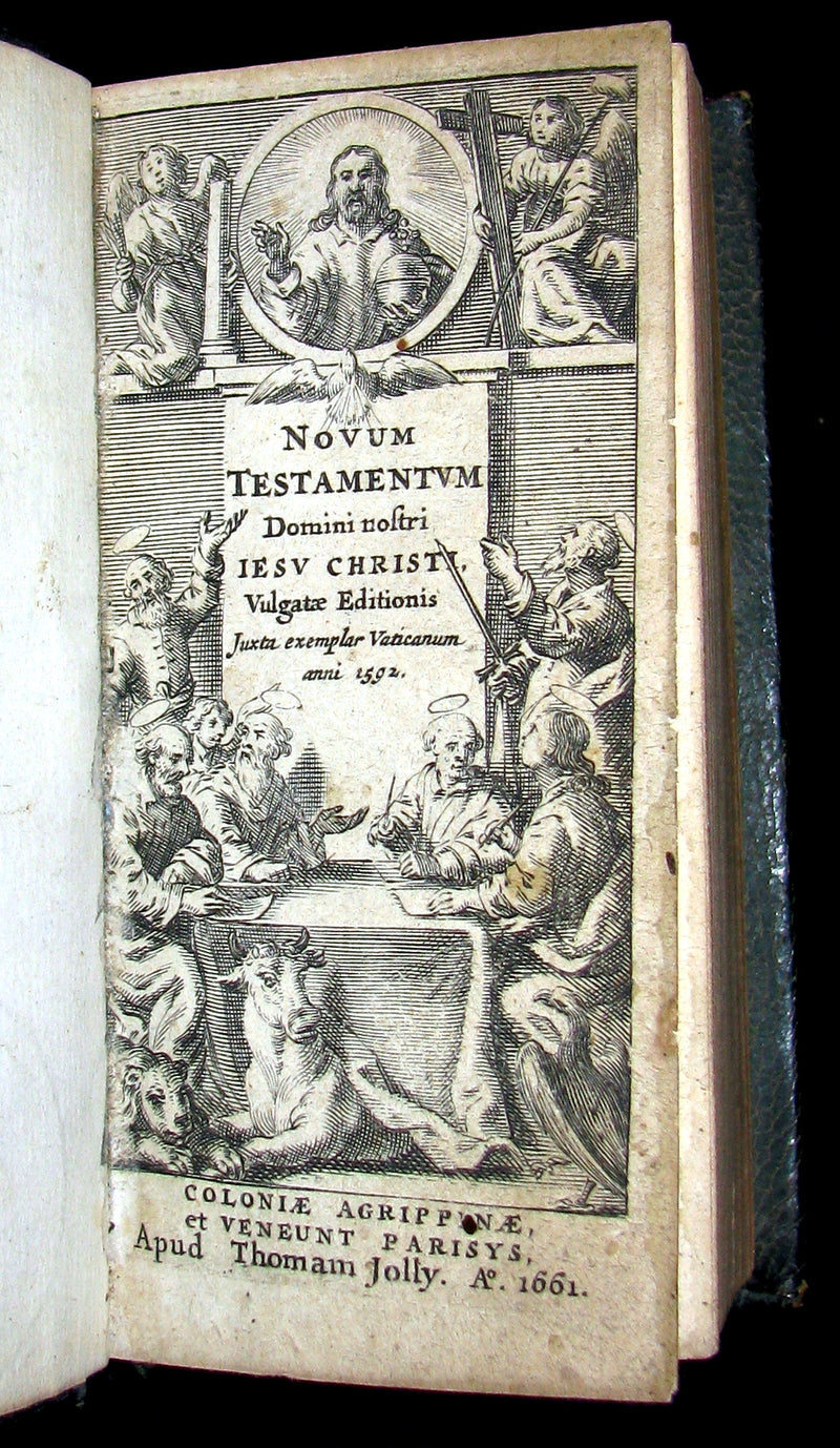 1661 Rare Latin Book - Novum Jesu Christi Testamentum - New Testament - Bible