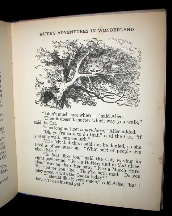 1920's Rare Saalfield Edition - Alice's Adventures in Wonderland by Lewis Carroll