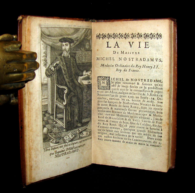 1669 Scarce French Book ~ NOSTRADAMUS Prophecies ~ Les Vrayes Centuries et Propheties.