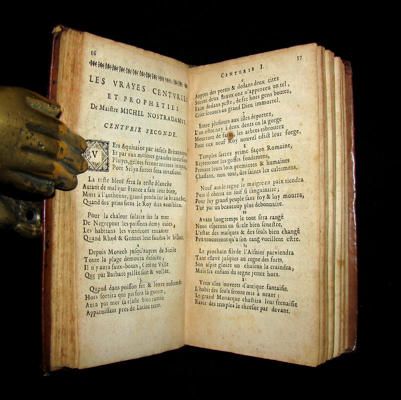 1669 Scarce French Book ~ NOSTRADAMUS Prophecies ~ Les Vrayes Centuries et Propheties.