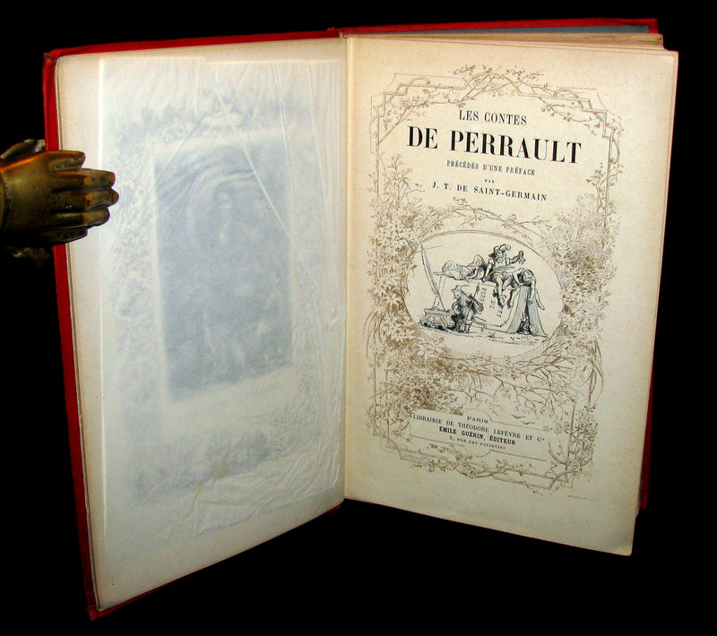 1890 Rare illustrated French Book ~ Les Contes de Perrault - Fairy Tales