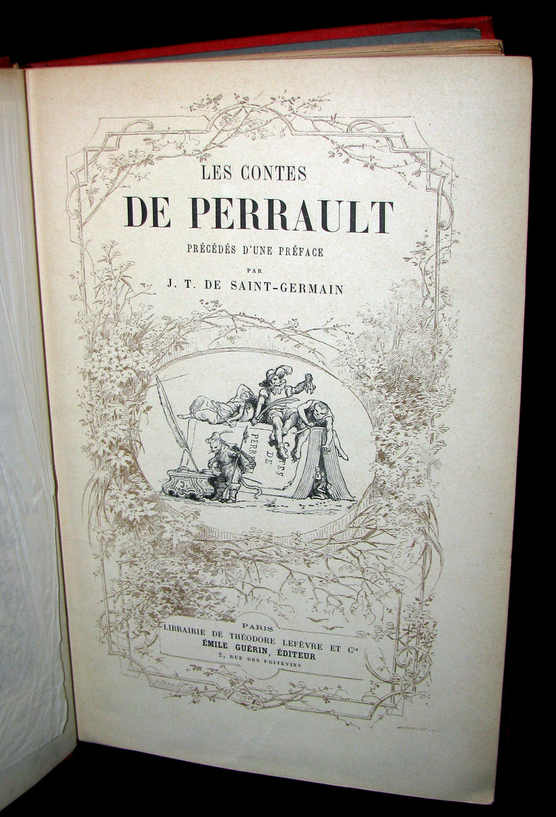 1890 Rare illustrated French Book ~ Les Contes de Perrault - Fairy Tales