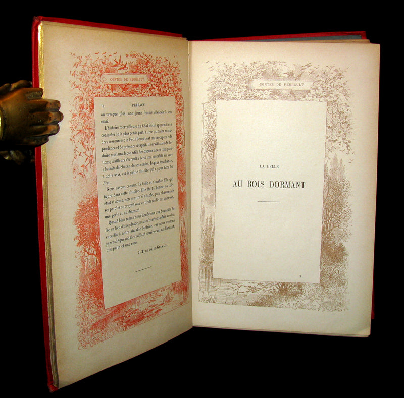 1890 Rare illustrated French Book ~ Les Contes de Perrault - Fairy Tales