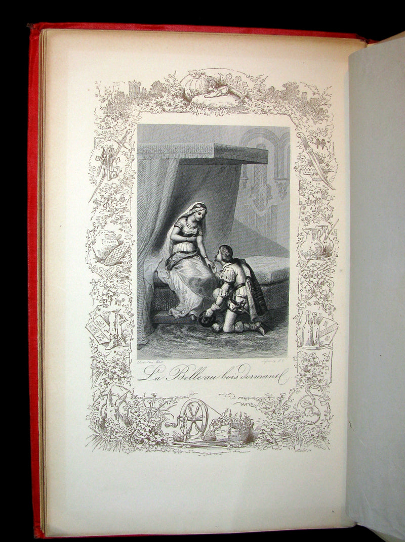 1890 Rare illustrated French Book ~ Les Contes de Perrault - Fairy Tales