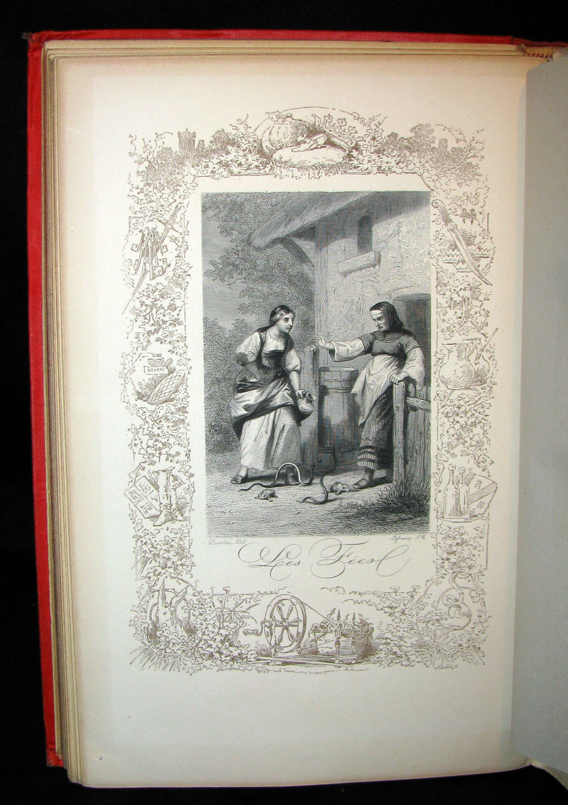 1890 Rare illustrated French Book ~ Les Contes de Perrault - Fairy Tales