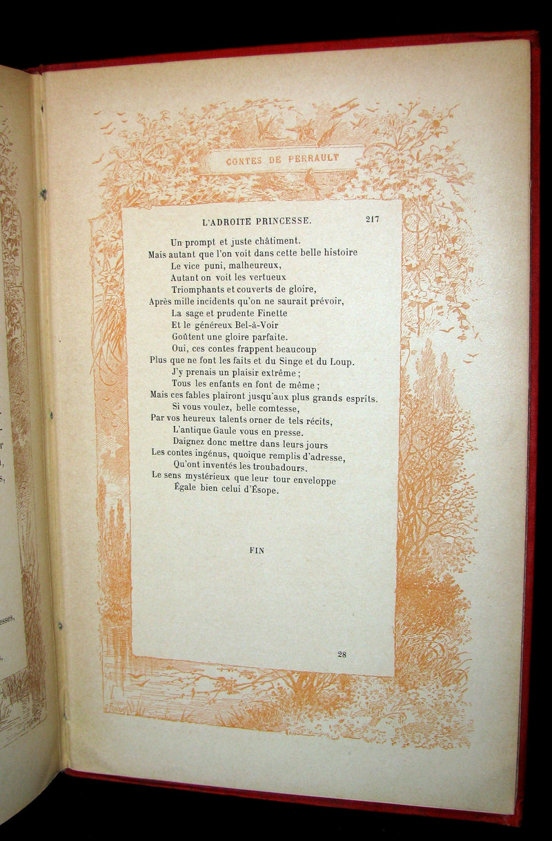 1890 Rare illustrated French Book ~ Les Contes de Perrault - Fairy Tales