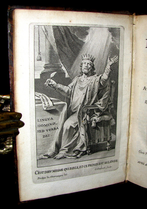 1681 Rare Latin French Book Bible - The Book of Proverbs - Les Proverbes de Salomon.