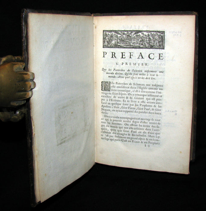 1681 Rare Latin French Book Bible - The Book of Proverbs - Les Proverbes de Salomon.