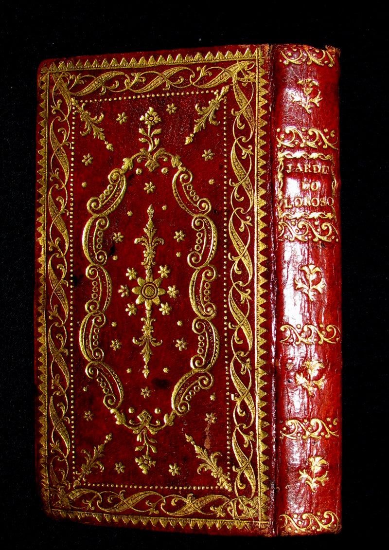 1787 Scarce Portuguese Book in a beautiful BINDERY WORK - Jardim Doloroso - Garden of Pain