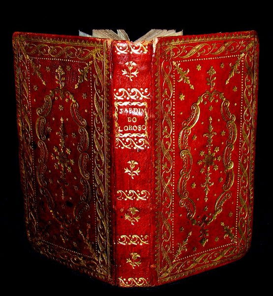 1787 Scarce Portuguese Book in a beautiful BINDERY WORK - Jardim Doloroso - Garden of Pain