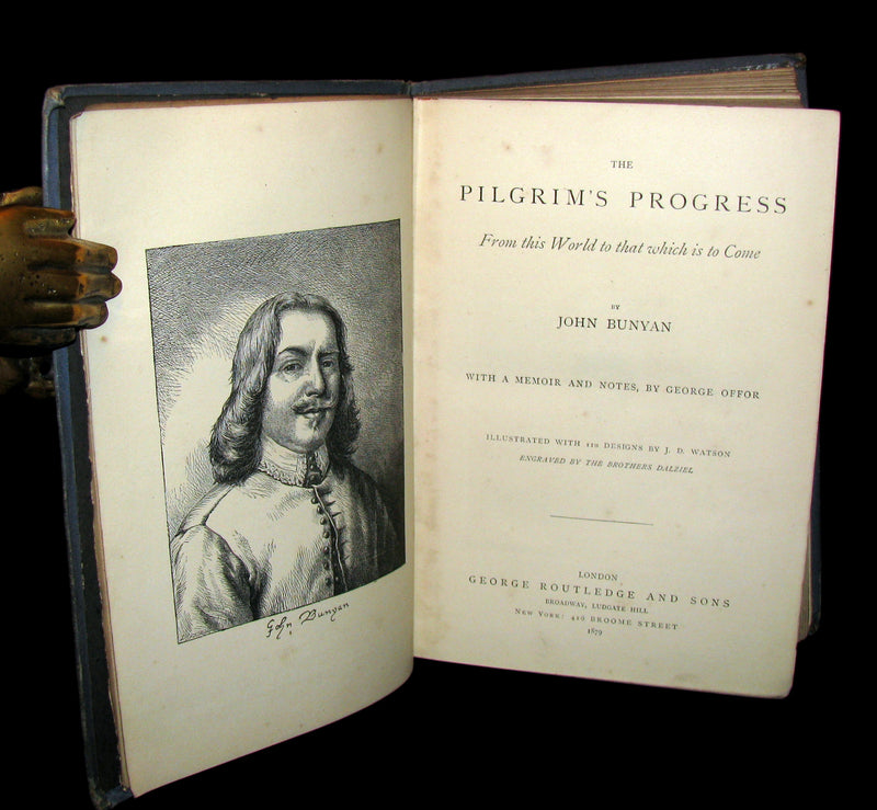 1879 Rare Victorian Book - The Pilgrim's Progress illustrated by John Dawson Watson