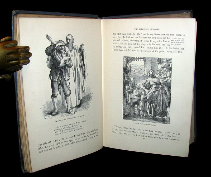 1879 Rare Victorian Book - The Pilgrim's Progress illustrated by John Dawson Watson