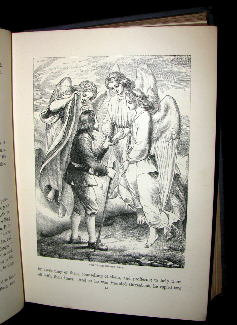 1879 Rare Victorian Book - The Pilgrim's Progress illustrated by John Dawson Watson