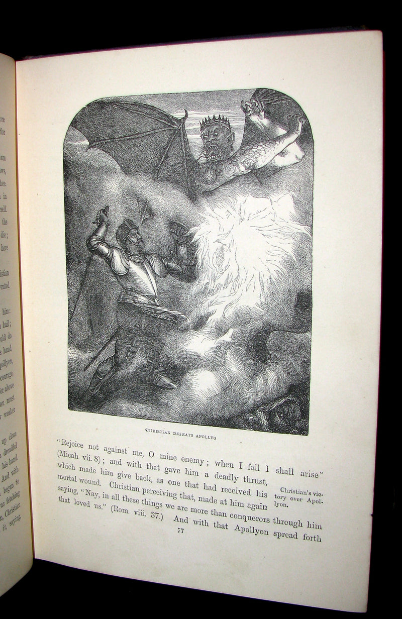 1879 Rare Victorian Book - The Pilgrim's Progress illustrated by John Dawson Watson