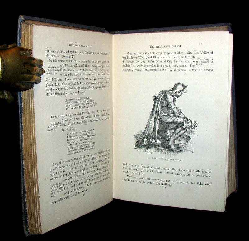 1879 Rare Victorian Book - The Pilgrim's Progress illustrated by John Dawson Watson