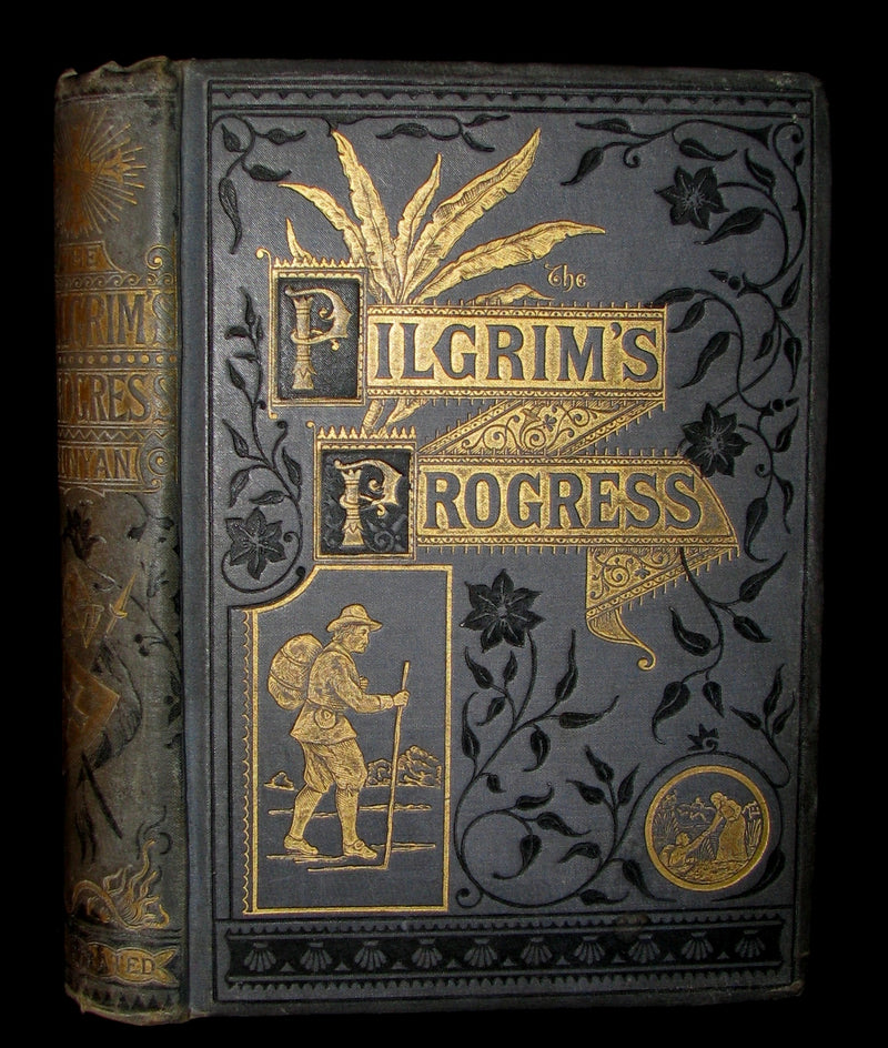 1879 Rare Victorian Book - The Pilgrim's Progress illustrated by John Dawson Watson