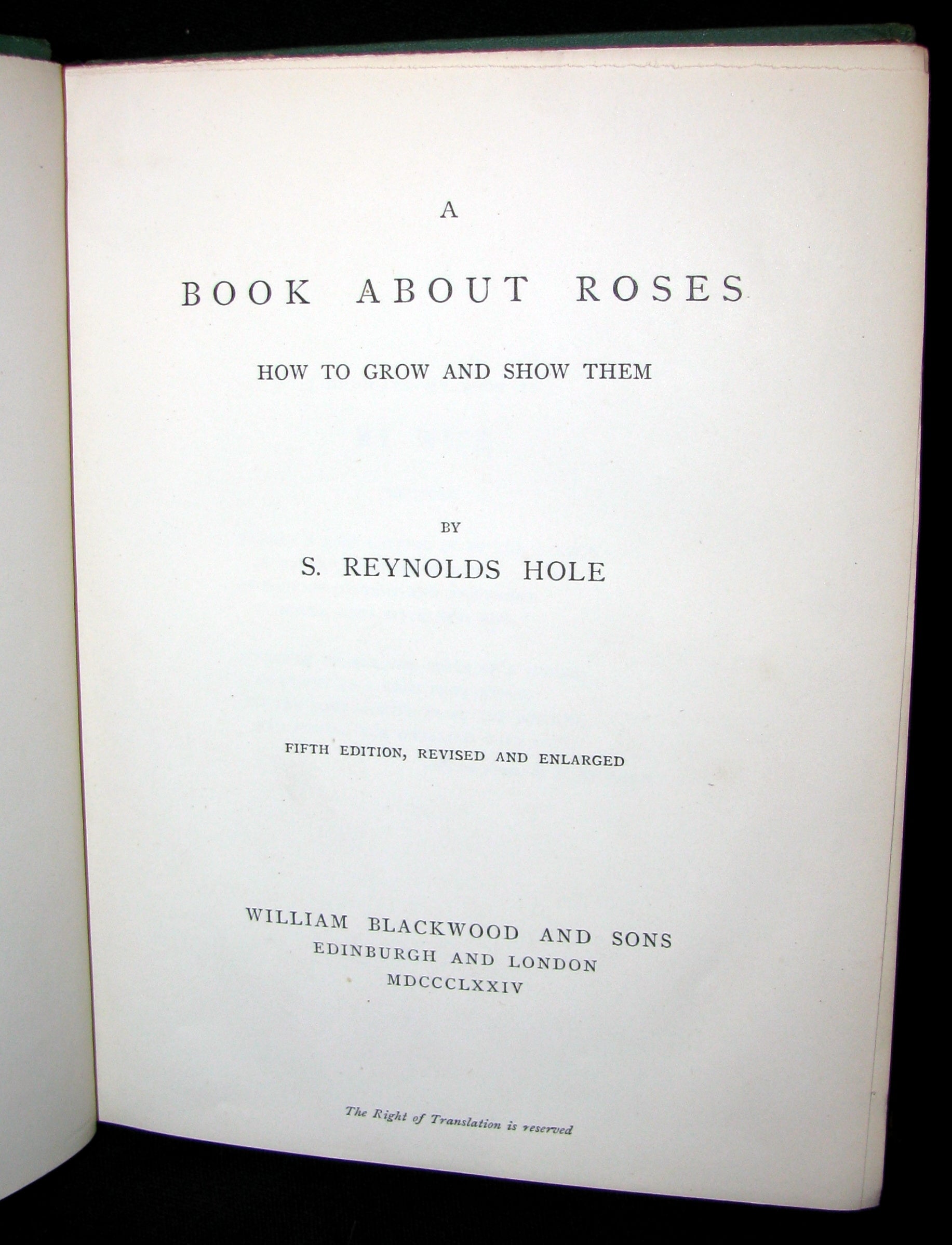 1874 Rare Victorian Gardening Book - A Book about Roses : How to grow ...