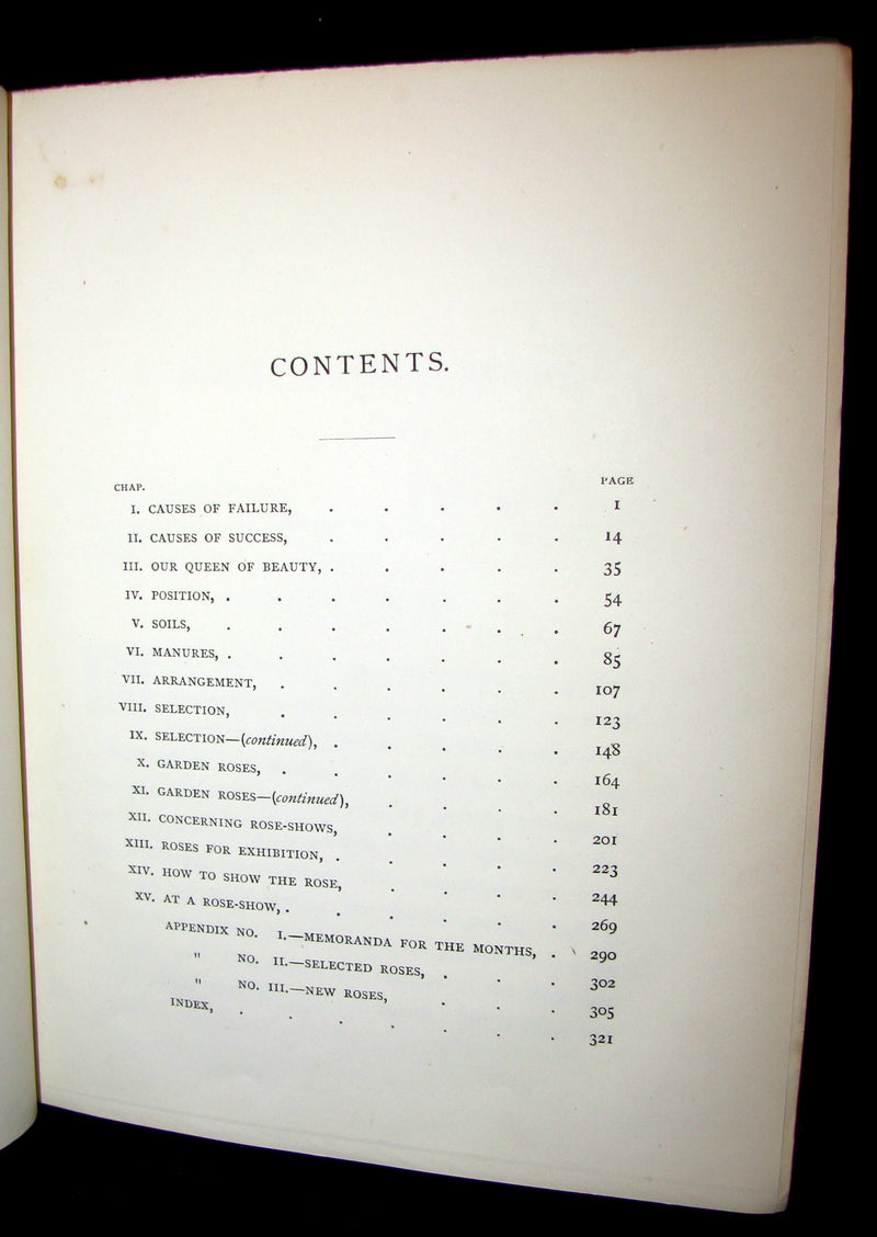 1874 Rare Victorian Gardening Book -  A Book about Roses : How to grow and show them