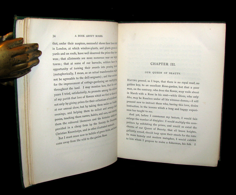 1874 Rare Victorian Gardening Book -  A Book about Roses : How to grow and show them