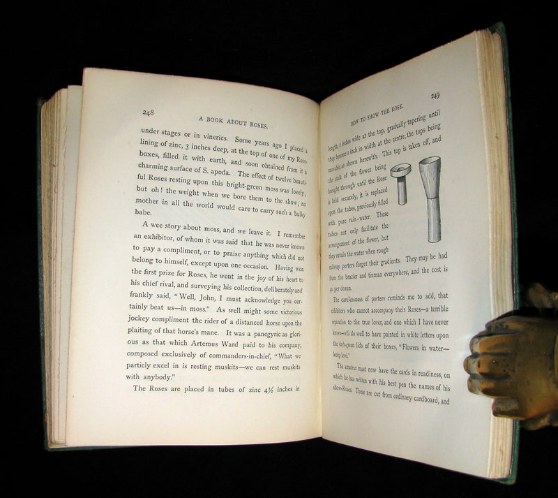 1874 Rare Victorian Gardening Book -  A Book about Roses : How to grow and show them