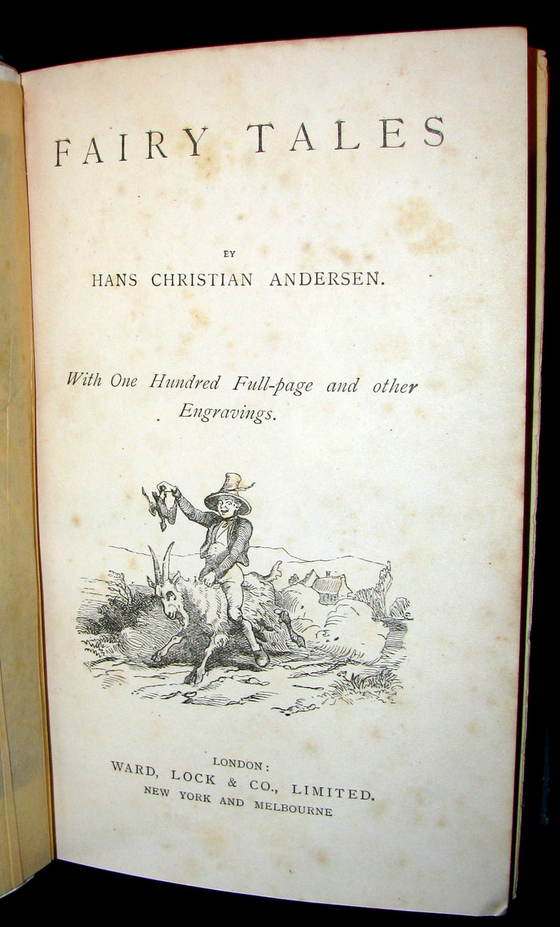 1890 Rare Victorian Book -  Hans Christian Andersen's FAIRY TALES illustrated