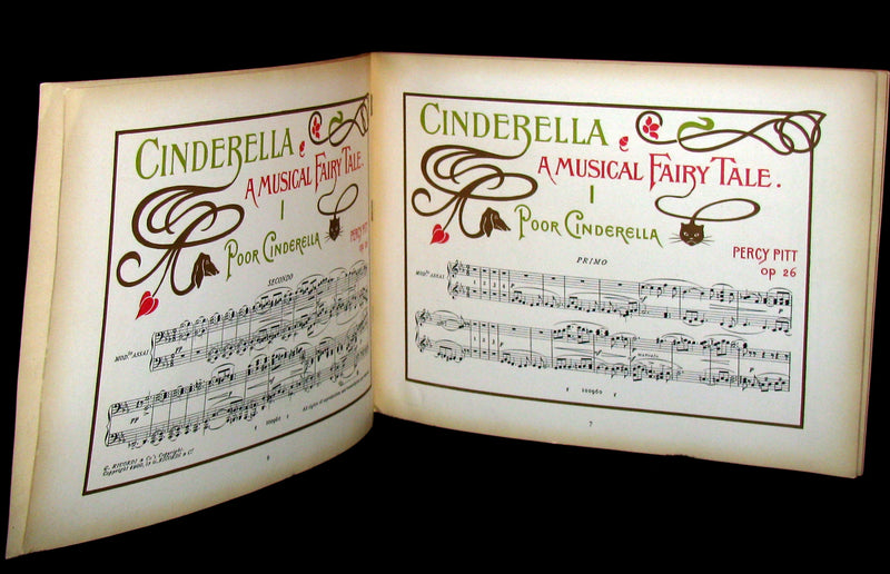 1900 Scarce First Edition - Percy Pitt's score for CINDERELLA illustrated by Nelia Casella