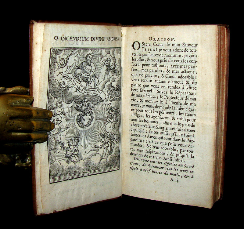 1723 Scarce French Book -  Instructions for the devotion to the Sacred Heart of Jesus