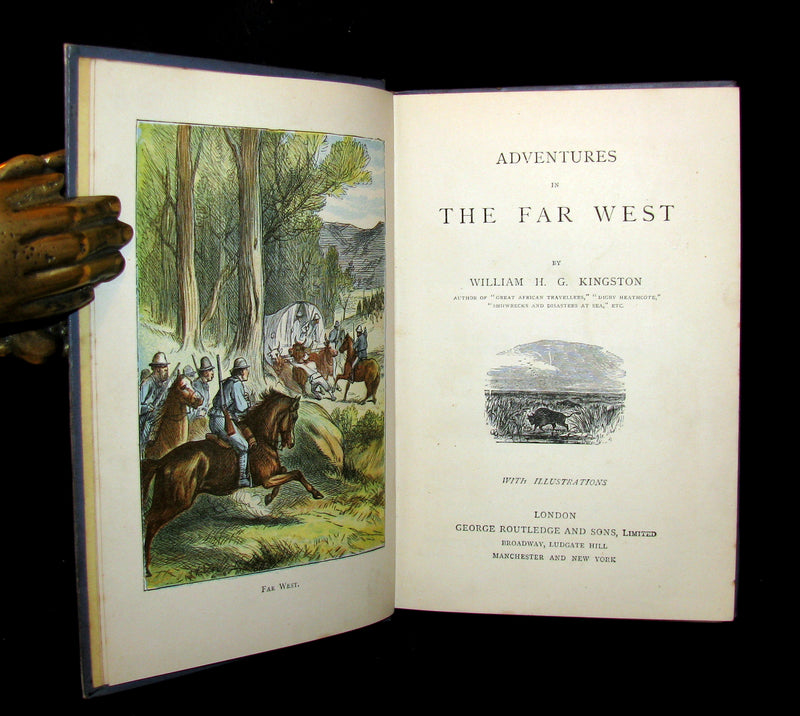 1881 Scarce Victorian Book - Adventures in the Far West by W. H. G. Kingston